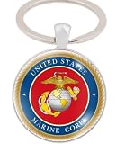 3 Nails 1 Cross Chaveiro US Marine Corps – Emblema de âncora de globo de águia com Semper Fidelis – Presente patriótico para fuzileiros navais e apoiadores