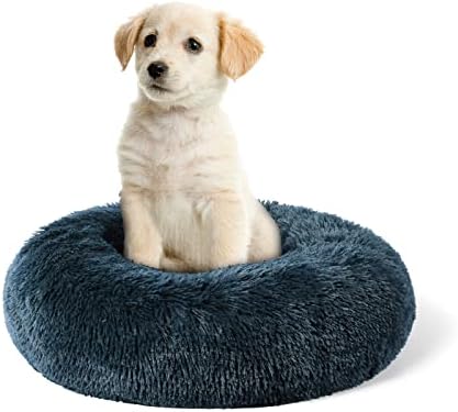 TigTiycH Dog Bed,Calming Cat Beds Small Washable Pet Bed Round Plush Donut Puppy Bed Dog Cushion Machine washable Rainbow (Φ15.7in*High 7.8in/40cm*20cm)