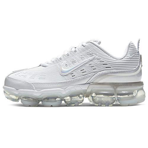 Nike Air Vapormax 360, Zapatillas para Correr Mujer, Blanco White White White Black Mtlc Silver, 44.5 EU
