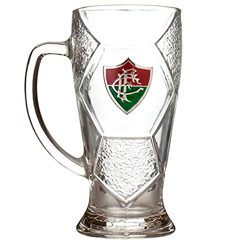Caneca Vidro Bola Futebol 630ml - Fluminense