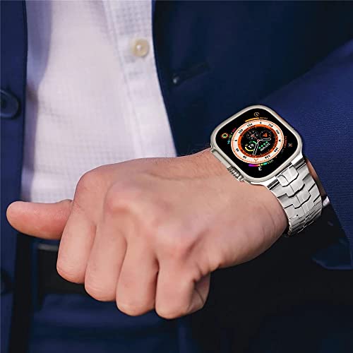 Bracelet acier de haute qualité compatible Apple Watch Ultra 49 mm
