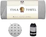 HAPBEAR Hot Serviette de yoga - Serviette de tapis de yoga non glissade avec poignée, serviette en microfibre super-absorbante et douce pour le yoga chaud, Pilates et fitness