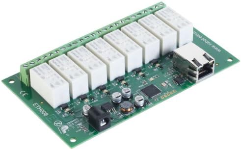 8 Channel 16A Relay Board Controlled Via Ethernet