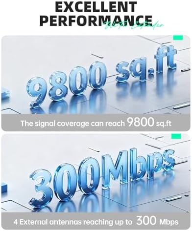 2025 WiFi Extenders Signal Booster for Home Long Range Up to 9800 sq. ft & 40 Devices, WiFi Extender Signal Booster, Quick Setup-Medium, Internet Repeater, WiFi Extender - 2