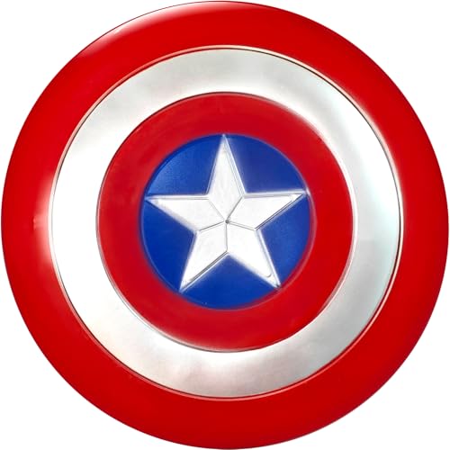YMMAALE 12 Inch Captain Round Shield,Superhero Shield Prop Role Play Toy,Halloween Cosplay Shield