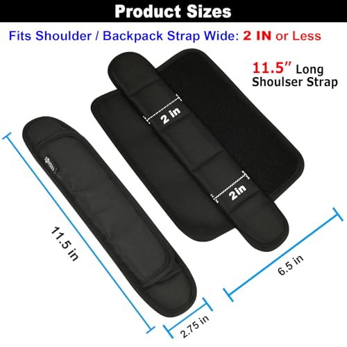 Cosmos 2 Pcs Shoulder Strap Pads Universal Cushion Shoulder Pad Replacement for Laptop, Messenger, Travel Duffel, Guitar, Car Seat Shoulder Strap Bag Strap Padding, 11 in2