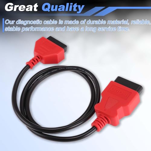 Cable OBD2 macho a hembra ACROPIX de 16 pines y 100 cm para conexion de diagnosis 12V en vehiculos 5