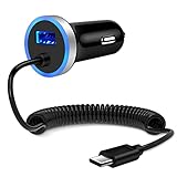 USB C Car Charger,3.4A Fast Car Charging Lighter Adapter+3ft Type C Coiled Cable for Samsung Galaxy S24 S23 S23+ S23 Ultra A15 A54 A14 A13 A53 S22 S21 S20 S10 A03S,LG Stylo 6 5 4,Pixel 8 Pro 7 6 5 4a