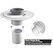 USHOWER 24-Inch Linear Shower Drain with Removable Square Pattern Grate, SUS304 Stainless Steel, Includes Flange Base & Hair Strainer, Brushed Nickel