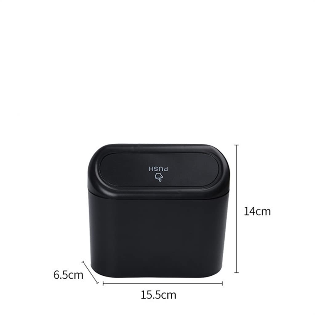 Car Trash Can Bin Organizer Garbage Dust Case Storage Box Black Square Pressing Holder Auto Interior Accessories