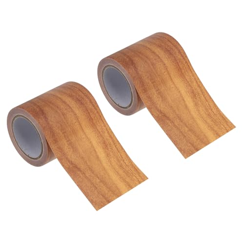 Image of PATIKIL Wood Grain Repair Tape 2.2 inch x15ft,2 Pcs Self Adhesive Realistic Textured Repair Tape Patch for Floor Door Table Cabinets Desk,Wheat Maple