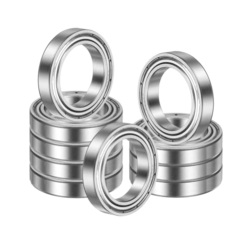 uxcell 10 Pack 6805ZZ Deep Groove Ball Bearings, 25 x 37 x 7mm Chrome Steel Double Shield Bearing for Electric Motor, Home Appliances, Industrial Machinery, (ABEC5)