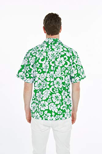 Image of Matchable Couple Hawaiian Luau Men Shirt or Women Tank Dress in Classic Vintage Hibiscus