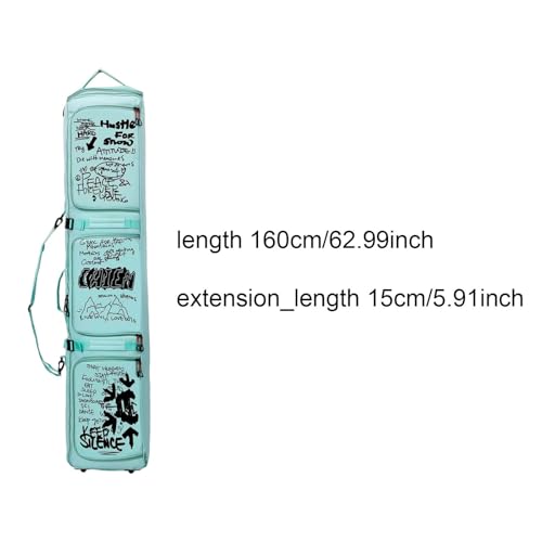Bolsa para snowboard rockible transpirable y resistente con espacio para accesorios de esquí 3