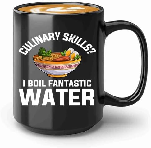 Ramen Coffee Mug 15oz Black -Culinary skills - Food Lovers chicken pumpkin vegan pantry spicy noodles
