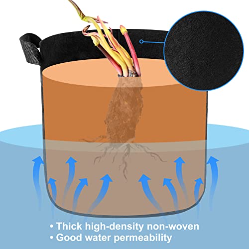Vasos de Lily Plant para lago, pacote com 6 vasos aquáticos para lagoa, tecido reutilizável respiráv