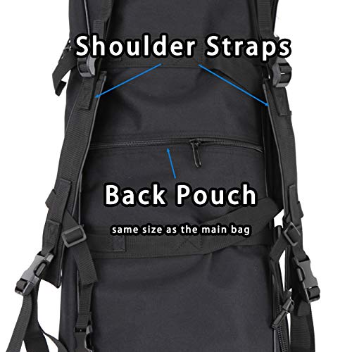 Sutekus 33 Inch Double Rifle Bag Outdoor Tactical Gun Case Integrated Pistol and Magazine Storage Backpack (3 Sizes) (85CM) - Thumbnail 4