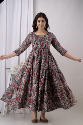 Image of Amazon Brand - Tavasya Women Long Maternity Kurta | Feeding Kurti | Comfort Maxi Dress