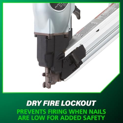 Metabo HPT Strap-Tite Strip Nailer, Pro-Preferred Pneumatic Power Nailers for Metal Connectors, Lightweight 6.4 lbs Fastening Tool, 36° Precision Fastening System, 1-1/2″ to 2-1/2″ Fasteners, NR65AK2 by Metabo HPT - Image 9