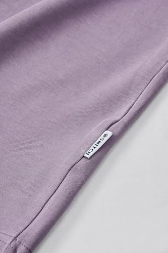 Image of SNITCH Men Slim Fit Cotton Lycra T-Shirt | Minimalist Pullover Short Sleeve Crew Neck Styling | Breathable Stretchable Soft Texture Casual Everyday Wear Plain Tee