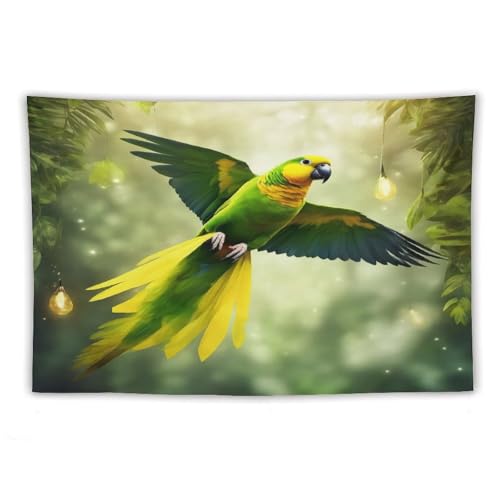 Tapisserie oiseau grand format pour habiller un mur vide