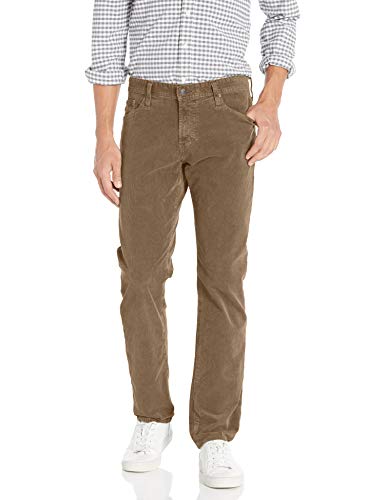 AG Adriano Goldschmied Men's The Graduate Tailored Leg Corduroy Pant, Sulfur Dark Bayou, W32 L34