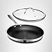 HexClad Hybrid Nonstick 12-Inch Frying Pan with Tempered Glass Lid, Stay-Cool Handle, Dishwasher-Friendly, Oven-Safe Up to 900°F, Induction Ready, Compatible with All Cooktops