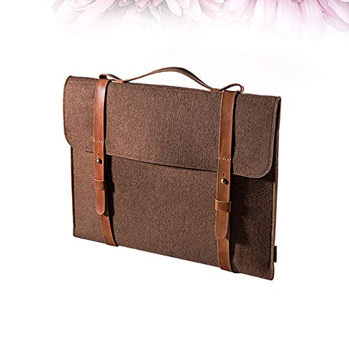 Uonlytech bolsa de feltro para laptop de 14 polegadas, capa protetora para computador, bolsa casual