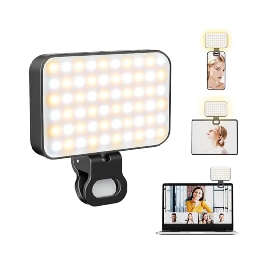 luz para movil,3000-6500K 3 Modos Foco movil,luz portatil con batería de 2000 mAh, luz videoconferencia CRI 95+ para iPhone, iPad, computadora portátil y cámara,TikTok,Vlog Fotografía