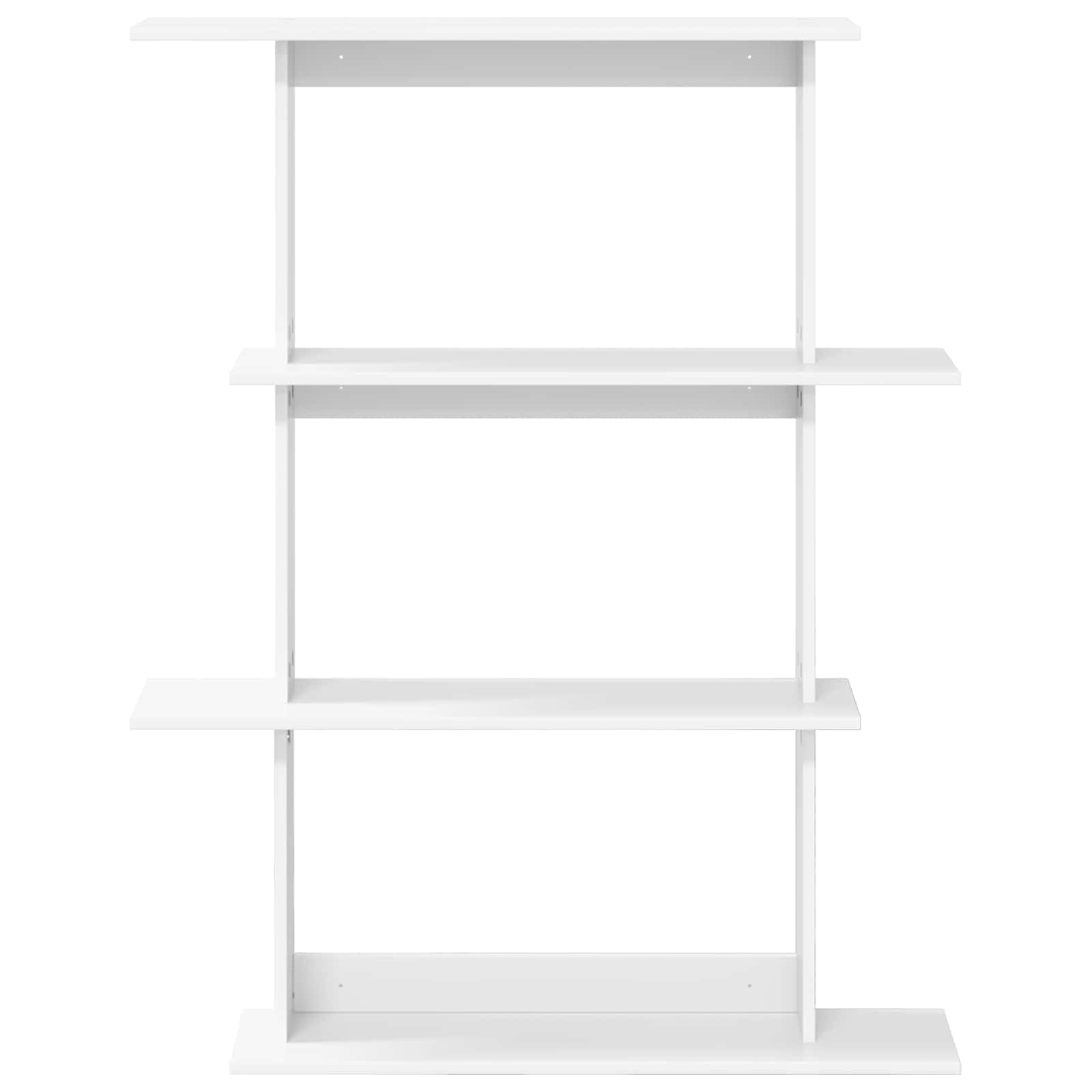 Estantería de pared blanca de madera 100 x 20 x 126 cm, montaje en pared con mucho espacio de almacenamiento, estantería flotante para salón, cocina, cuarto de baño como práctico sistema de