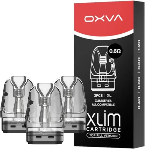 Oxva Xlim Pod V3 (0.6 XL) - Compatible with Oxva Xlim Pro 3 Xlim Pro 2 - Xlim Go 2 - Works With Oxva Xlim Vape Kits EXCEPT Xlim C Kit - No Nicotine - New Upgraded Xlim V3 Top Fill Vape Pods