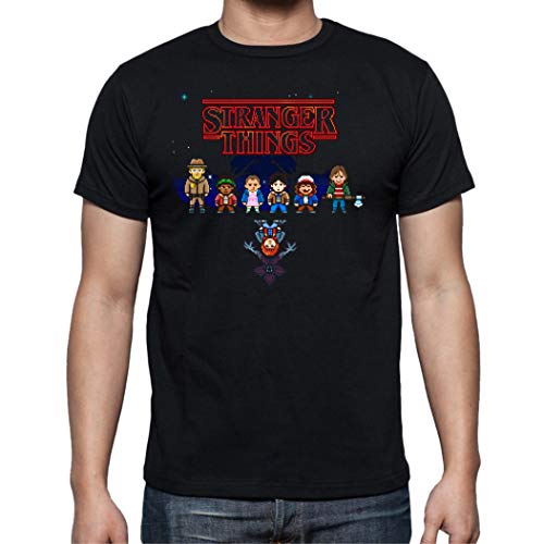 Camiseta de Hombre Stranger Things Once Series Retro 80 Eleven Will 014...