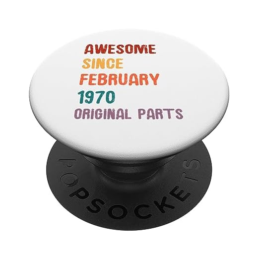 Impresionante desde febrero de 1970 Acuario y Piscis Zodiaco PopSockets PopGrip Intercambiable
