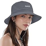 Foldable Bucket Hat UPF 50+ for Men Women - Packable UV Protection Sun Hat Quick Dry for Travel Hiking Beach（Dark Gray）
