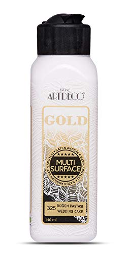 Artdeco Złota farba akrylowa o wielu powierzchniach, 140 ml, tort weselny 325