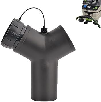 Y - Adapter with blank plug - Compatible with Festool All Dust Extractor/Vacuum Separator Connector,Hose Sleeve, Antistatic Y-Adapter With Blanking Plug Y-piece Fit For Festool D 50/D 36/D 27,452898