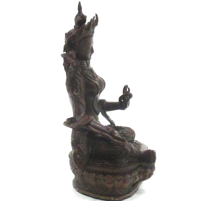 Amazon｜グリーンターラー 仏像 置物 緑多羅菩薩 菩薩像 高さ約10cm