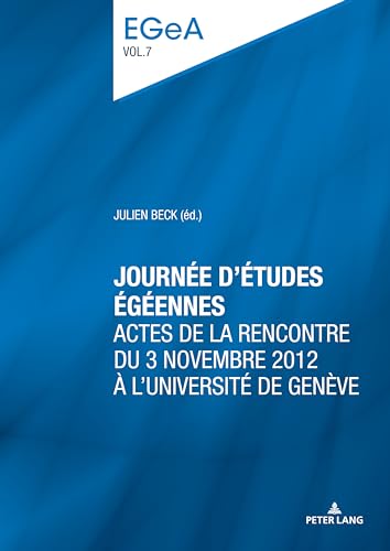 Journée d’études égéennes (Etudes genevoises sur l’Antiquité)
