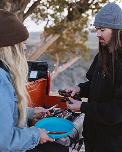 Magware Magnetic Camping Utensils Set - Portable & Reusable Metal Travel Flatware With A Case For Camping, Picnic, Office & Kid's Lunchbox | Camping Cutlery Set | Knife, Fork & Spoon (15 Pcs) #TOP6