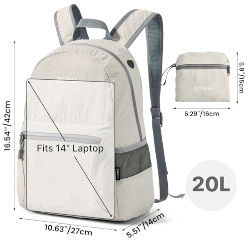 Image of G4Free Ultra Lightweight Packable Backpack Travel Hiking Daypack Small Handy Foldable Outdoor Camping Backpack