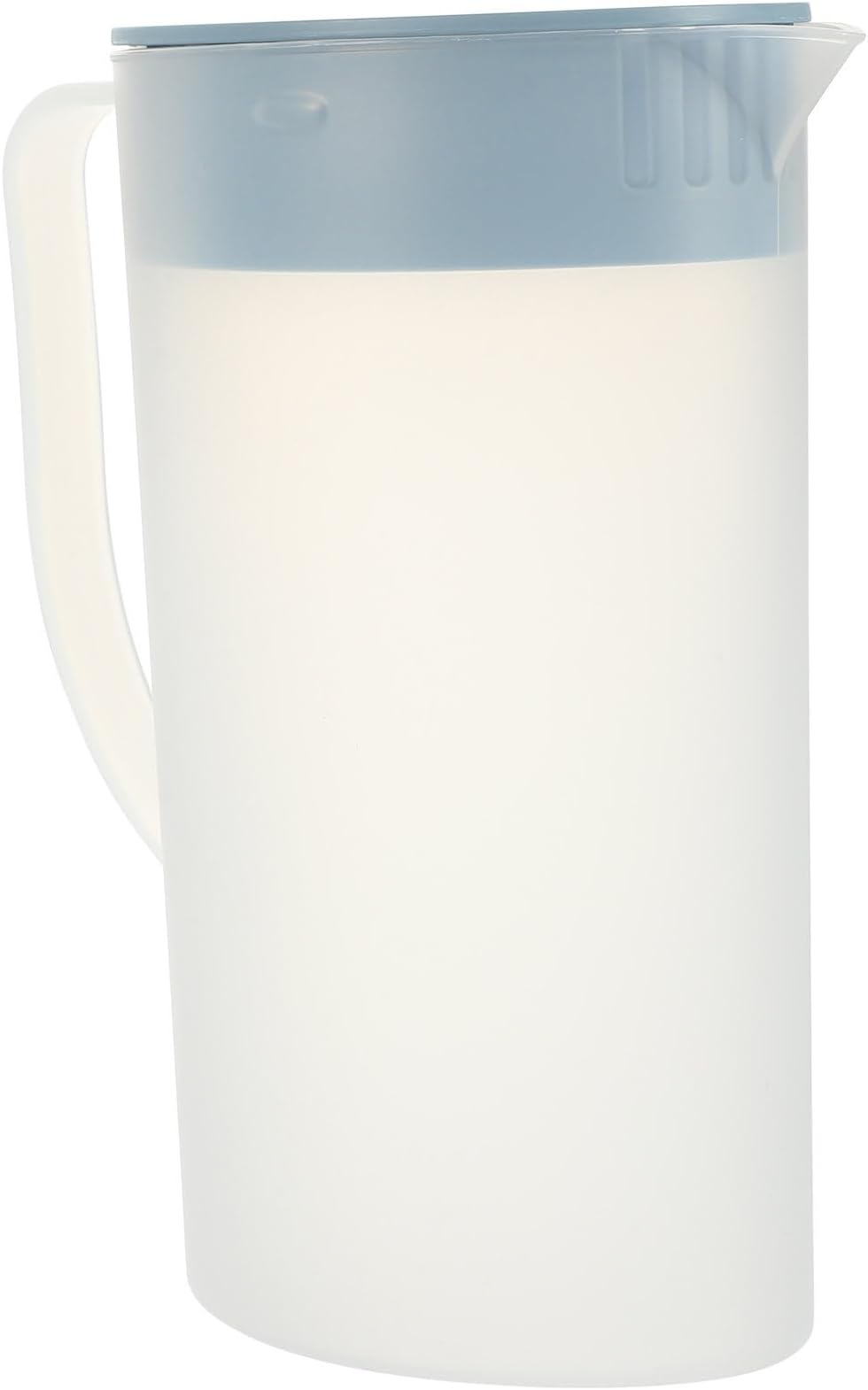 Thickened Plastic Cold Water Kettle 1.5l with Lid Nordic Blue Plastic Beverage Pitcher for Household Cold Brew Tea and Juice Serving
