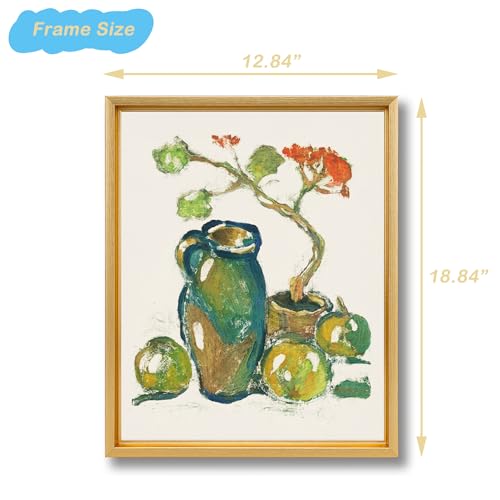 Image of Canvas Frames for 12 inchx18 inchPaintings with 0.6 inch~0.9 inch Deep Gold | VAREIHNAZ Canvas Floater Frames for 12 inchx18 inchCanvas Paintings,Floating Frames for Wall Decor,No Glass or Back(Gold)