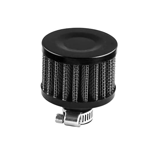 RASNONE 12mm Air Filter Cold Air Intake Filter Breather Turbo Vent Air Intake Filter Cleaner Black Universal for car and Motorcycle