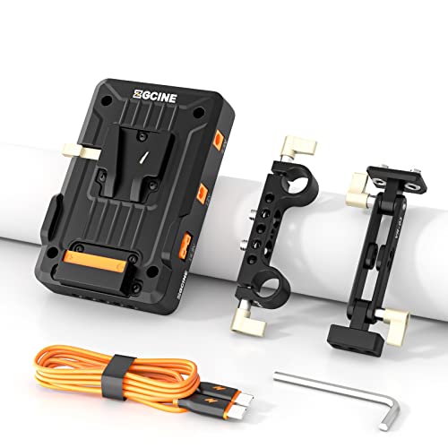 ZGCINE VP-1 VM-VP1 KIT3 Placa de bateria de montagem em V, divisor de alimentação com grampo de hast