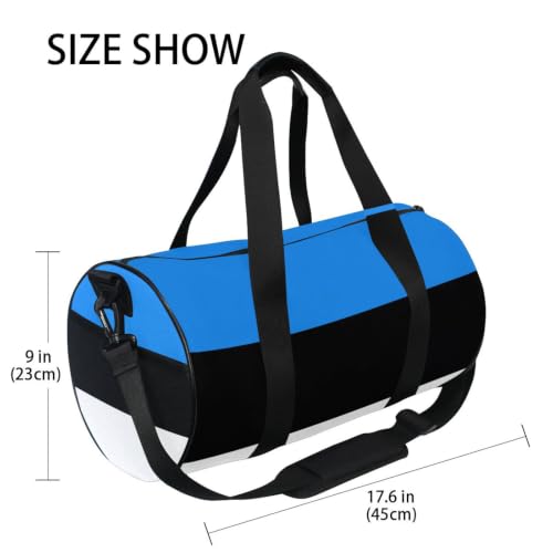 Bolsa de lona ligera con bandera de Estonia y bolsillo interior 4