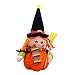 zhangsan Peluche de Halloween, suave, lindo y atrevido, muñeca llena de calabaza, pequeña bruja, para decoración de casa o jardín