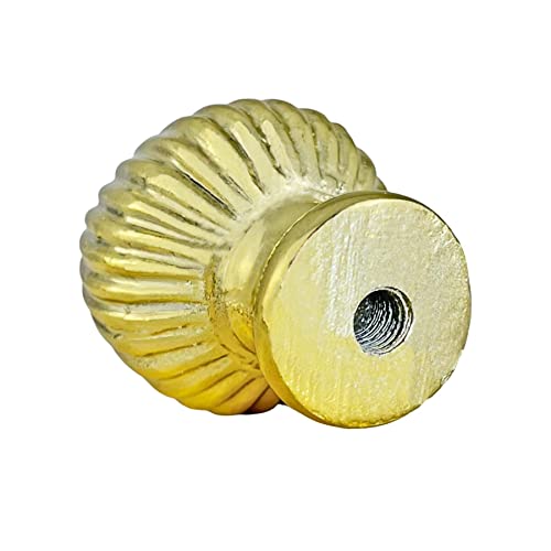 Image of Royal Designs, Inc. Ribbed Pear Finial for Lamp Shade, Polished Brass - Pack of 1