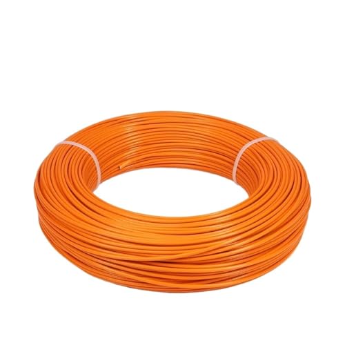 RUOHARD FEP�⃁�b�L���������xOFC 30/28/26/24/22/20/17AWG PTFE�I�[�f�B�I�w�b�h�z��HiFi�M�����P�[�u��2/5/10���[�g��(Orange,5 METERS_SQ0.35MM-22AWG)