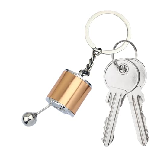 Generico - Keeychain pour engrenages - Design Keychain Car | Anneau de chaîne à six vitesses, porte-clés de transmission manuelle, porte-clés avec bâton pour la durabilité, porte-clés à changement manuel, Or