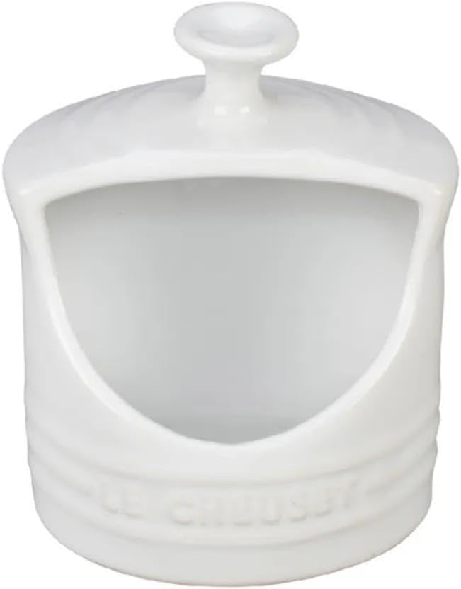 Le Creuset Stoneware Salt Crock, 10 oz, white
